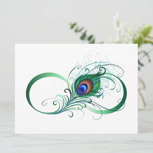 ピアコックフェザー付き無限大シンボル セーブザデート (スタンド正面)