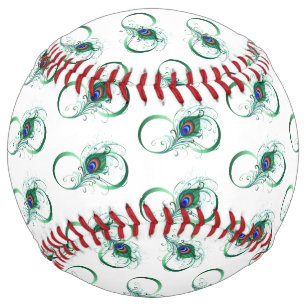 ピアコックフェザー付き無限大シンボル ソフトボール