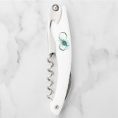 ピアコックフェザー付き無限大シンボル ソムリエナイフ (正面)