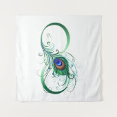 ピアコックフェザー付き無限大シンボル タペストリー (正面(横))