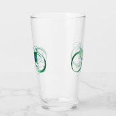 ピアコックフェザー付き無限大シンボル タンブラーグラス (左)