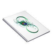 ピアコックフェザー付き無限大シンボル ノートブック (右側)