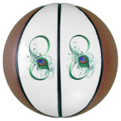 ピアコックフェザー付き無限大シンボル バスケットボール (縦)