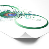 ピアコックフェザー付き無限大シンボル フォトプリント            (角)