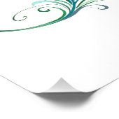 ピアコックフェザー付き無限大シンボル フォトプリント            (角)