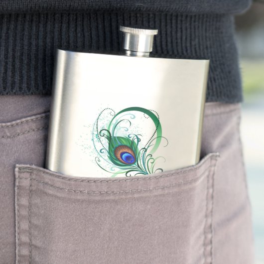 ピアコックフェザー付き無限大シンボル フラスク (インサイチュ)