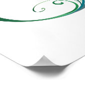 ピアコックフェザー付き無限大シンボル ポスター (角)