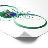 ピアコックフェザー付き無限大シンボル ポスター (角)