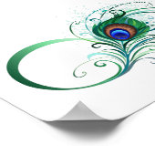 ピアコックフェザー付き無限大シンボル ポスター (角)