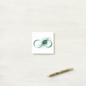 ピアコックフェザー付き無限大シンボル ポストイット (デスク上)