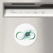 ピアコックフェザー付き無限大シンボル マグネット (インサイチュ (食洗機))