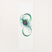 ピアコックフェザー付き無限大シンボル ヨガマット (裏面)