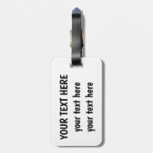 ピアコックフェザー付き無限大シンボル ラゲッジタグ (裏面縦)