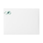 ピアコックフェザー付き無限大シンボル ラップアラウンドラベル (正面)