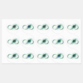 ピアコックフェザー付き無限大シンボル ラベル (シート)