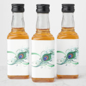 ピアコックフェザー付き無限大シンボル リキュールボトルラベル (ボトル)