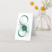 ピアコックフェザー付き無限大シンボル 予約カード (正面)