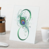 ピアコックフェザー付き無限大シンボル 台座サイン (インサイチュ)