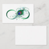 ピアコックフェザー付き無限大シンボル 名刺 (正面/裏面)