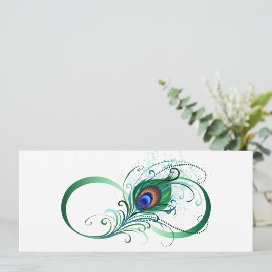 ピアコックフェザー付き無限大シンボル 招待状 (スタンド正面)