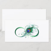 ピアコックフェザー付き無限大シンボル 案内状 (正面/裏面)