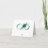 ピアコックフェザー付き無限大シンボル 案内状 (裏面)