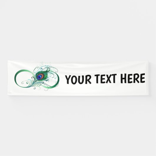 ピアコックフェザー付き無限大シンボル 横断幕 (横)