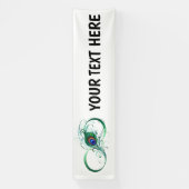 ピアコックフェザー付き無限大シンボル 横断幕 (縦)