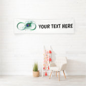 ピアコックフェザー付き無限大シンボル 横断幕 (インサイチュ)