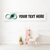 ピアコックフェザー付き無限大シンボル 横断幕 (インサイチュ)