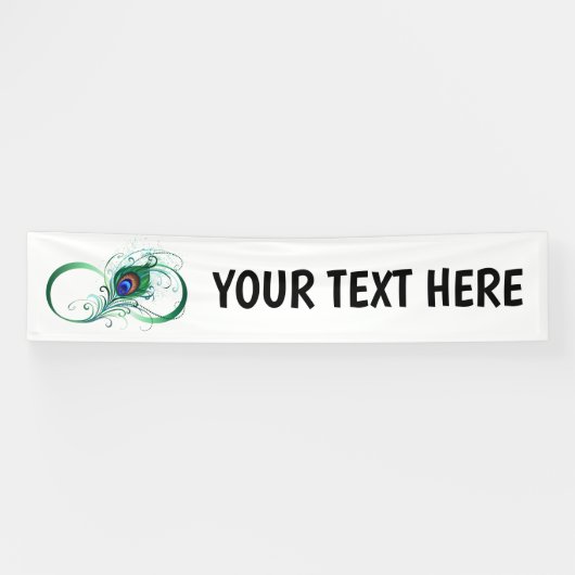 ピアコックフェザー付き無限大シンボル 横断幕 (横)