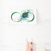 ピアコックフェザー付き無限大シンボル 横断幕 (インサイチュ)