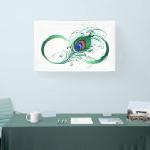 ピアコックフェザー付き無限大シンボル 横断幕 (トレードショー)