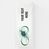 ピアコックフェザー付き無限大シンボル 横断幕 (縦)