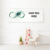 ピアコックフェザー付き無限大シンボル 横断幕 (インサイチュ)