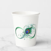 ピアコックフェザー付き無限大シンボル 紙コップ (裏面)