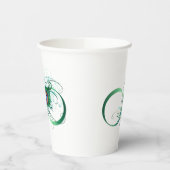 ピアコックフェザー付き無限大シンボル 紙コップ (左)