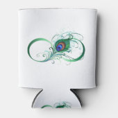 ピアコックフェザー付き無限大シンボル 缶クーラー (正面)