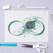 ピアコックフェザー付き無限大シンボル 薄葉紙 (クラフト)