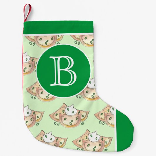 ピアゴイポテトダンピングポーランドフードレストラン スモールクリスマスストッキング (正面)