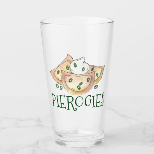 ピアゴージュポーランドポテト餃子とサワークリーム タンブラーグラス (正面)