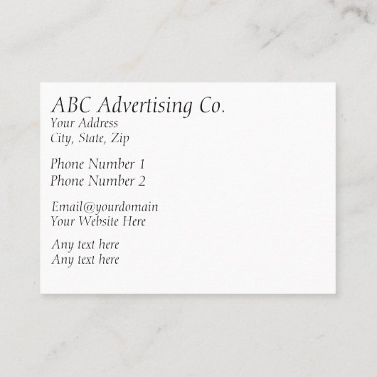 ピアサバードイリノイ先住民アメリカンレジェンド 名刺 (裏面)