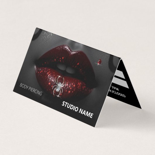 ピアシングサロンアポイントメント名刺 名刺 (正面)