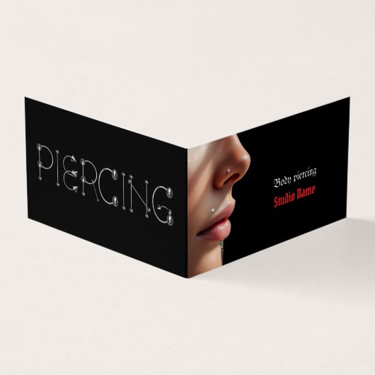 ピアシングサロン名刺 名刺 (外部)
