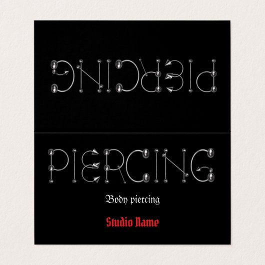 ピアシングサロン名刺 名刺 (外部フラット)