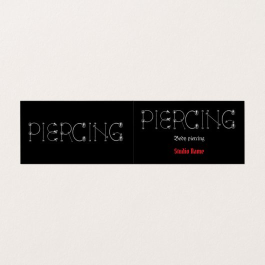 ピアシングサロン名刺 名刺 (外部フラット)
