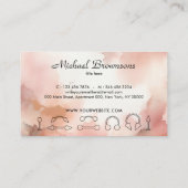 ピアシング専門の水の色ロセゴールド 名刺 (裏面)