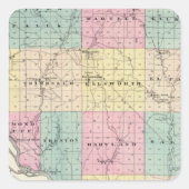 ピアシング郡とエルズワースの地図 スクエアシール (正面)