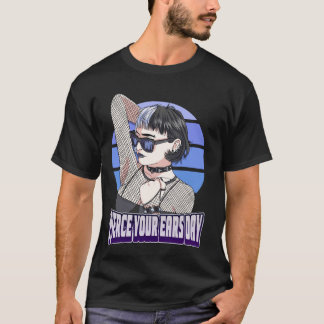ピアスを耳に開ける日 イヤーピアス ゴスガール セプテム Tシャツ