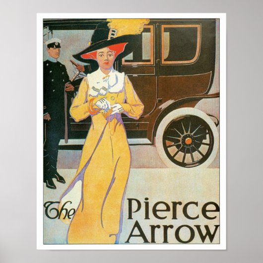 ピアスアロー自動車広告ヴィンテージアートポスター ポスター (正面)